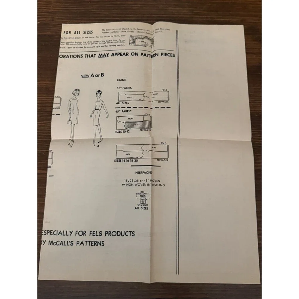 McCall's Sewing Pattern P-44 1960's Misses Dress Versatile Shift Size 10 12